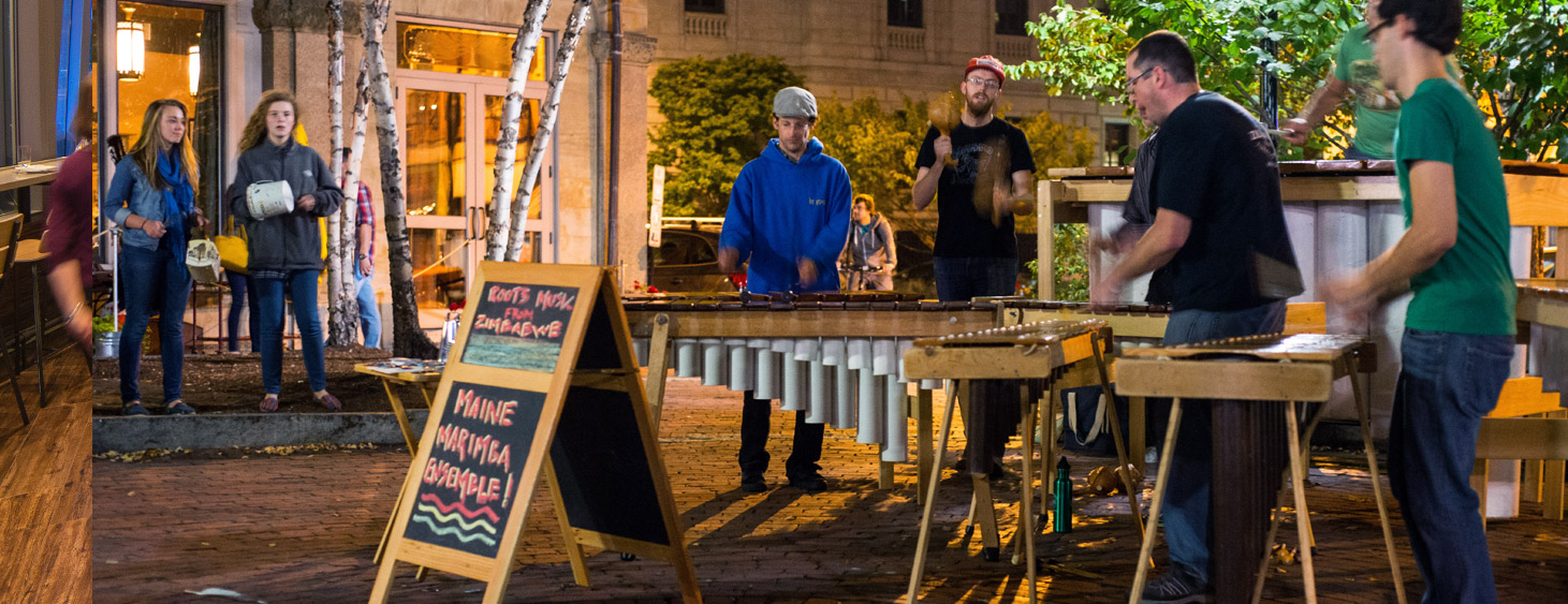 Menu board on Wharf Street