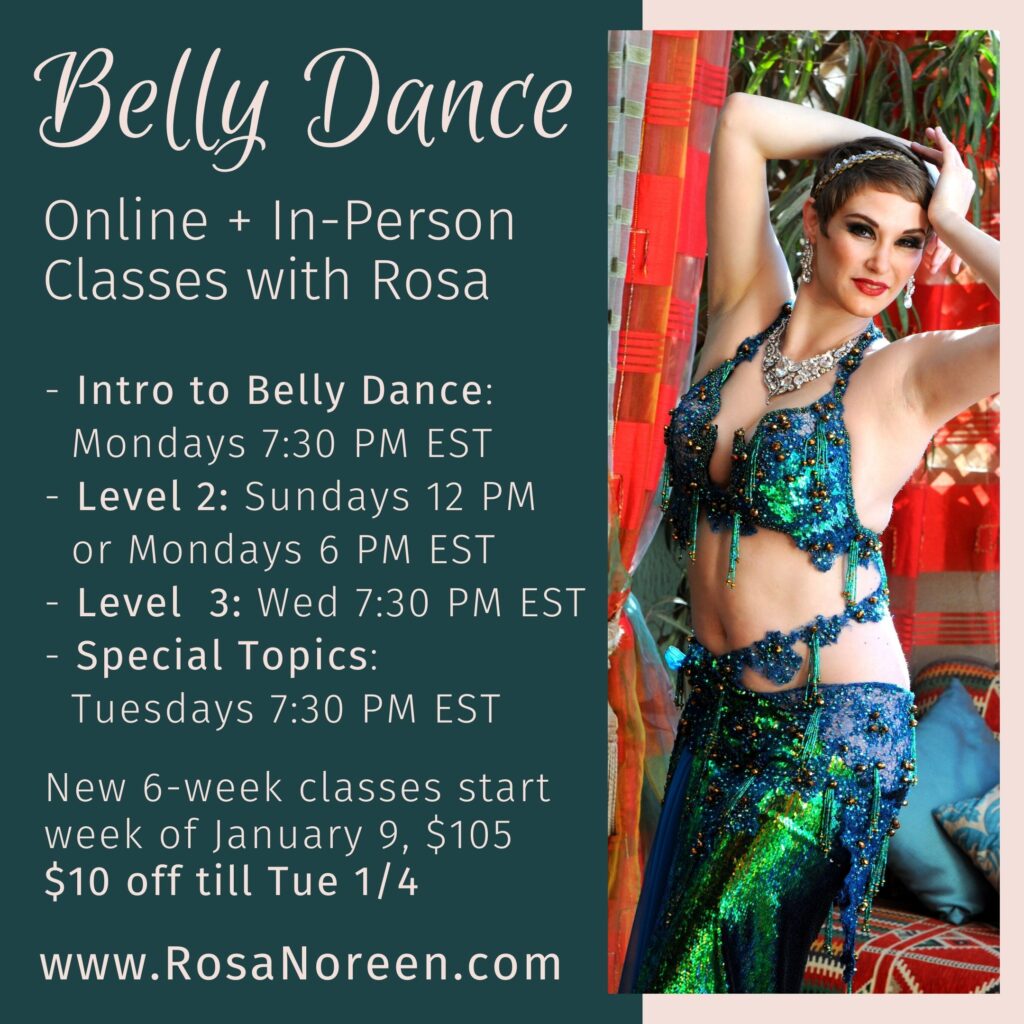 Intro to Belly Dance (Mon 1/10, online class)