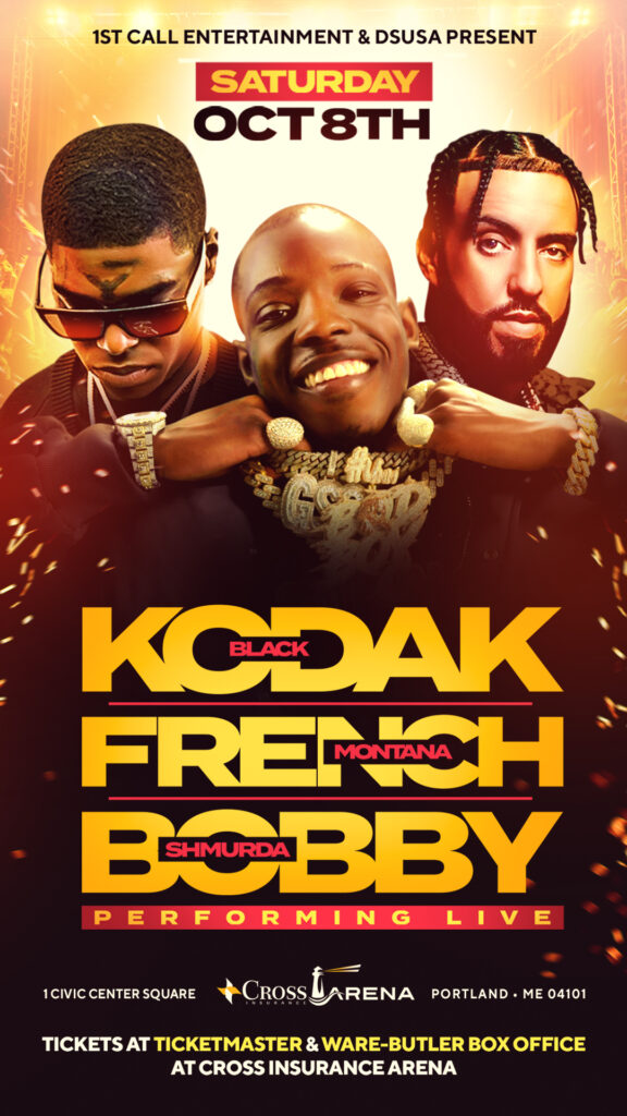 Kodak Black, French Montana, and Bobby Shmurda LIVE in concert at the Cross Insurance Arena